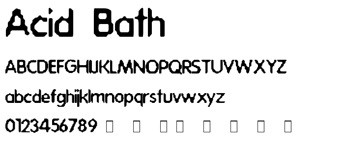 Acid Bath font